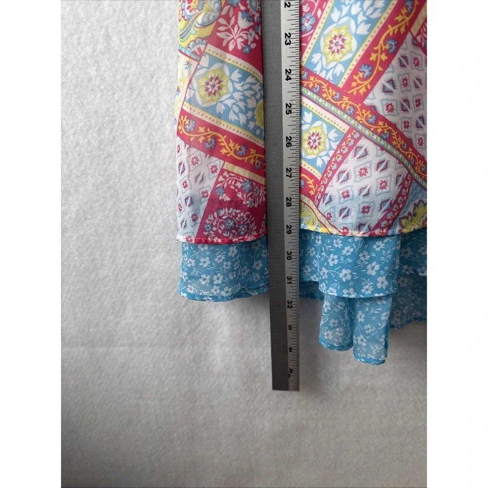 Jona Michelle Sleeveless Colorful Patchwork Dress Girls‎ 10 Cottage Boho Easter